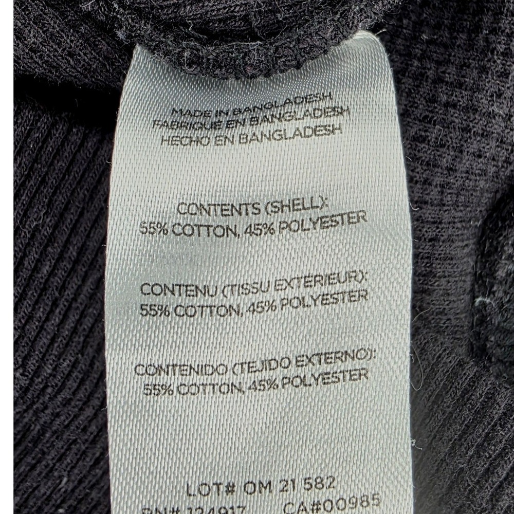 Onia Mens Waffle Knit Henley Hoodie Black Thermal Pullover XL Casual - Picture 5 of 7